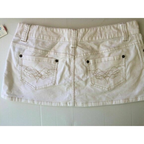 Split Clothing Juniors Corduroy White Mini Skirt - Picture 5 of 8